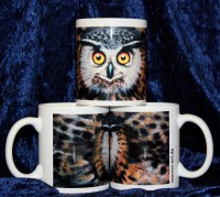 Tasse: Uhu im Anflug