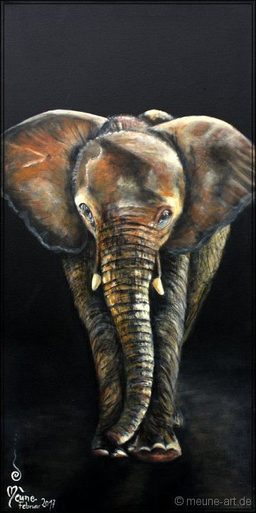 Elefant1 Acryl auf Leinwand;
50 x 100 cm;
verkauft