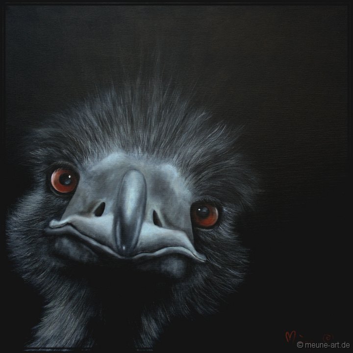 Emu Acryl auf Leinwand;
Acryl auf Leinwand;
77 x 77 cm;
verkauft

