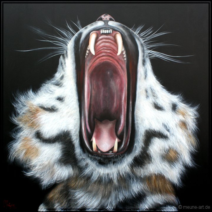 Tiger Acryl auf Leinwand;
120 x 120 cm