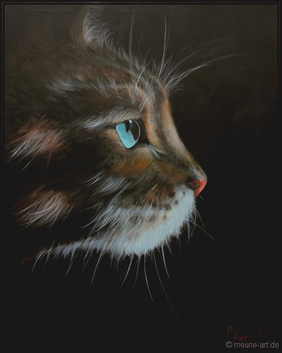 Wildkatze Acryl auf Leinwand;
80 x 100 cm
