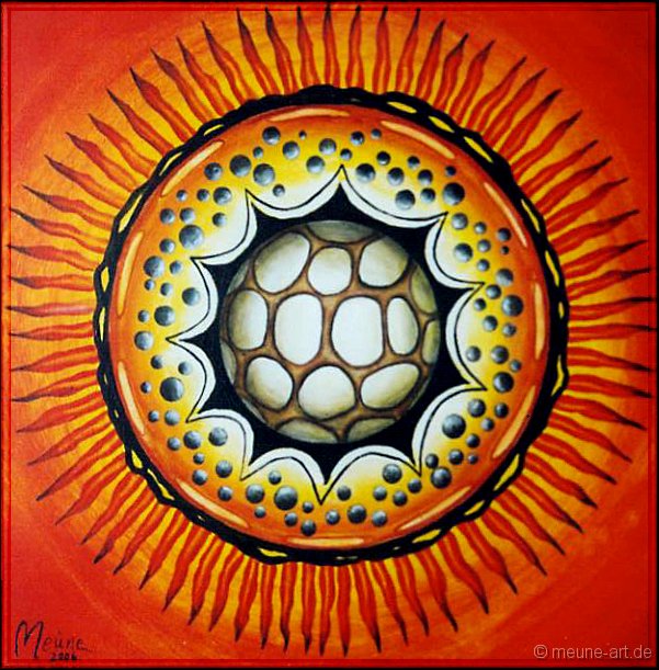 Feuertanz Acryl auf Leinwand;
30 x 30 cm