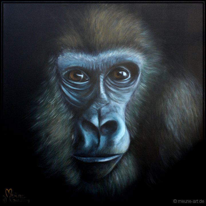 Gorilla Acryl auf Leinwand;
120 x 120 cm